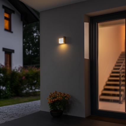 Brilagi - LED vägglampa för utomhusbruk TERNI LED/12W/230V grå IP44
