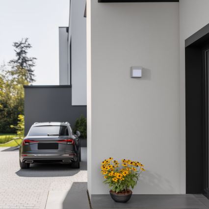 Brilagi - LED vägglampa för utomhusbruk TERNI LED/12W/230V grå IP44