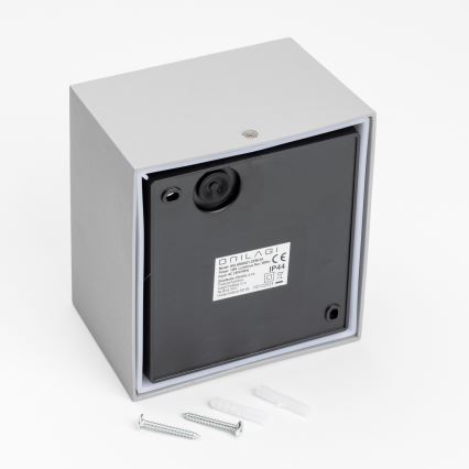 Brilagi - LED vägglampa för utomhusbruk TERNI LED/12W/230V grå IP44