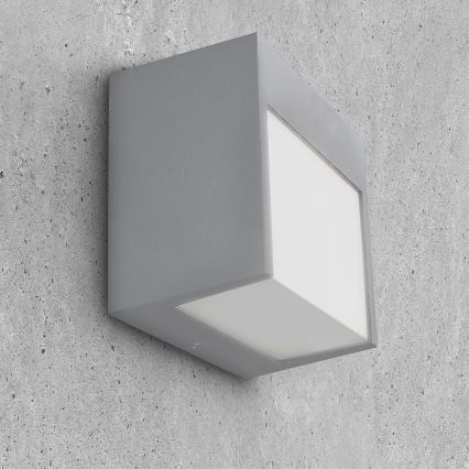 Brilagi - LED vägglampa för utomhusbruk TERNI LED/12W/230V grå IP44