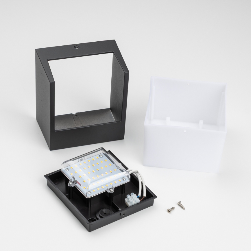 Brilagi - LED vägglampa för utomhusbruk TERNI LED/12W/230V svart IP44