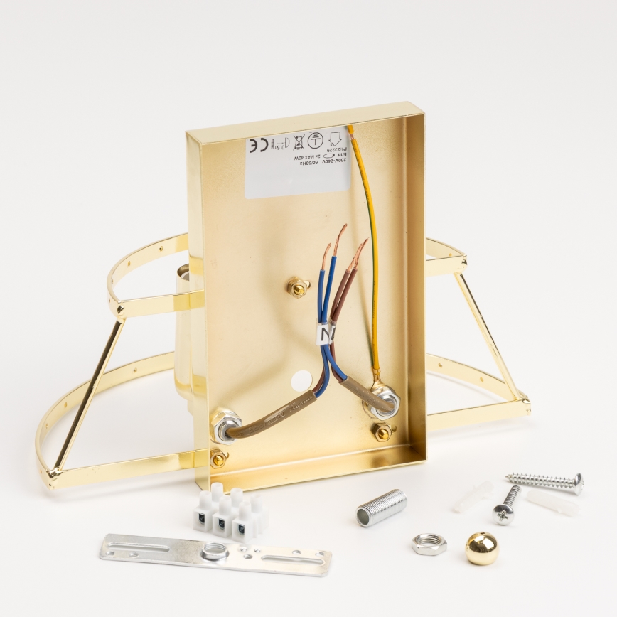 Brilagi - LED Vägglampa i kristall MOZART 2xE14/40W/230V guld