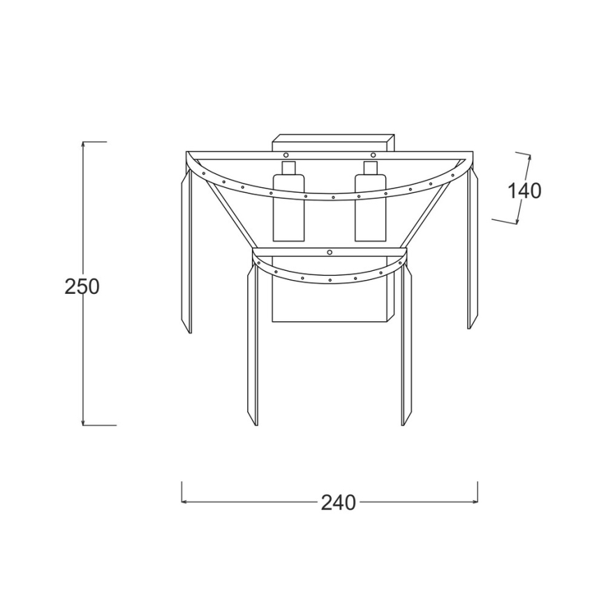 Brilagi - LED Vägglampa i kristall MOZART 2xE14/40W/230V guld