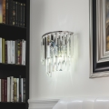 Brilagi - LED Vägglampa i kristall MOZART 2xE14/40W/230V skinande krom