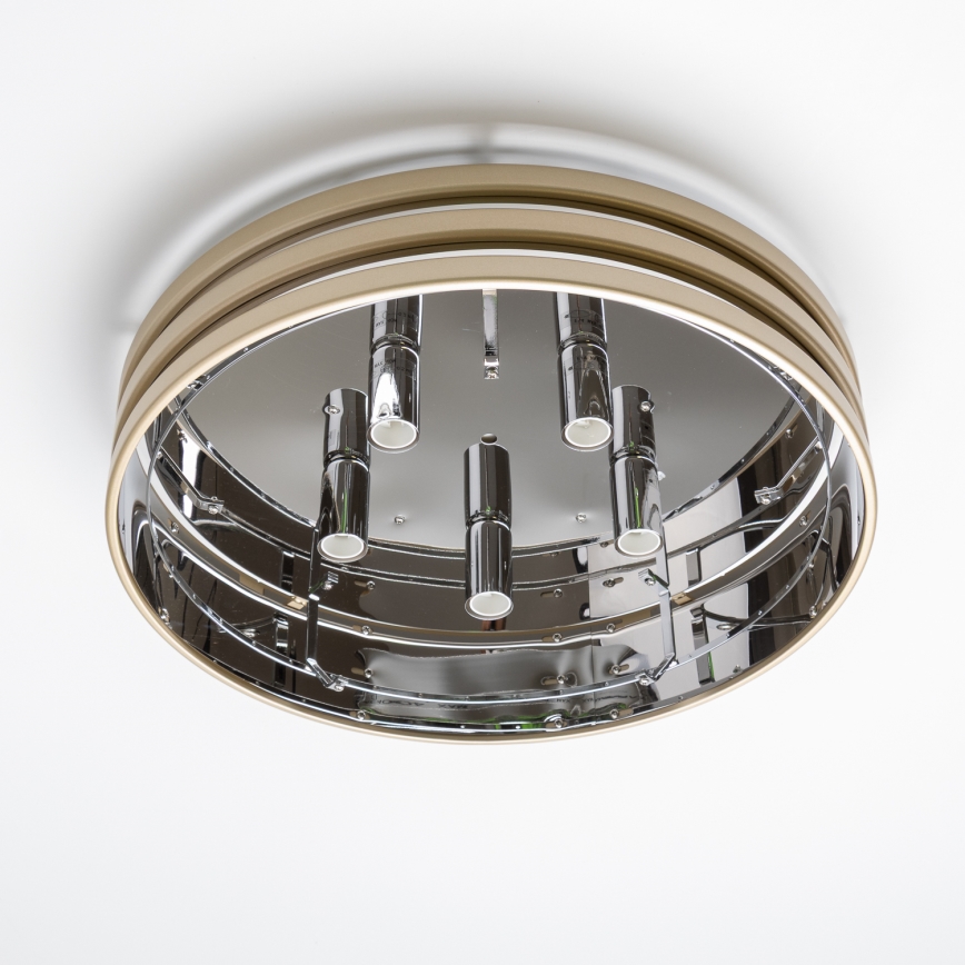 Brilagi - LED Vägglampa i kristall VELURE 5xE14/40W/230V guld