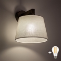 BRILAGI - LED Vägglampa LATTE 1xE27/15W/230V furu/vit