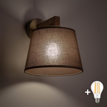 BRILAGI - LED Vägglampa LATTE SABIA 1xE27/15W/230V furu/brun