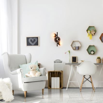 BRILAGI - LED-vägglampa MILLA 3xG9/3W/230V brun/rökbrun