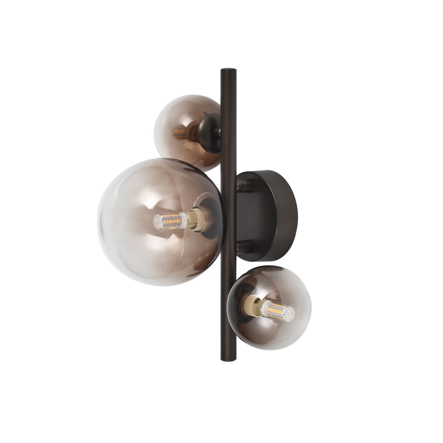 BRILAGI - LED-vägglampa MILLA 3xG9/3W/230V brun/rökbrun