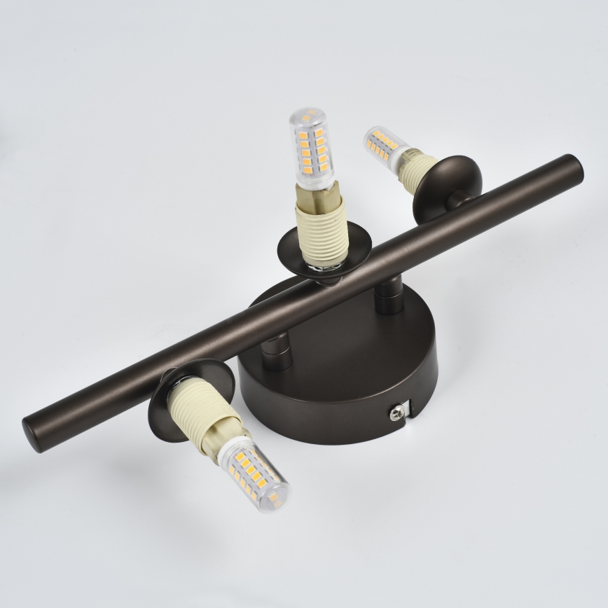 BRILAGI - LED-vägglampa MILLA 3xG9/3W/230V brun/rökbrun