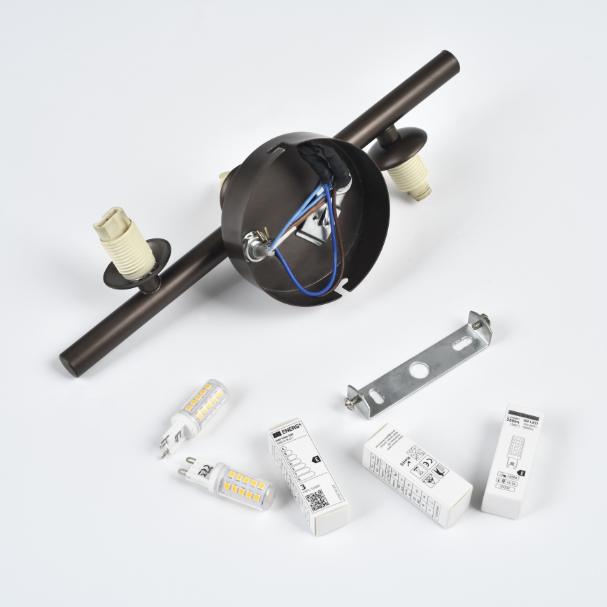 BRILAGI - LED-vägglampa MILLA 3xG9/3W/230V brun/rökbrun