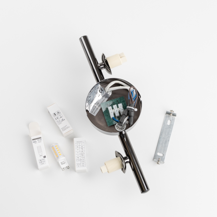 Brilagi - LED-vägglampa MILLA 3xG9/3W/230V svart krom/guld