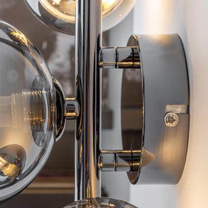 Brilagi - LED vägglampa MILLA 3xG9/3W/230V svart krom/rökfärgad