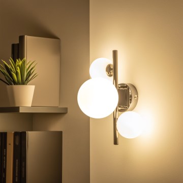 Brilagi - LED vägglampa MILLA 3xG9/3W/230V svart krom/vit