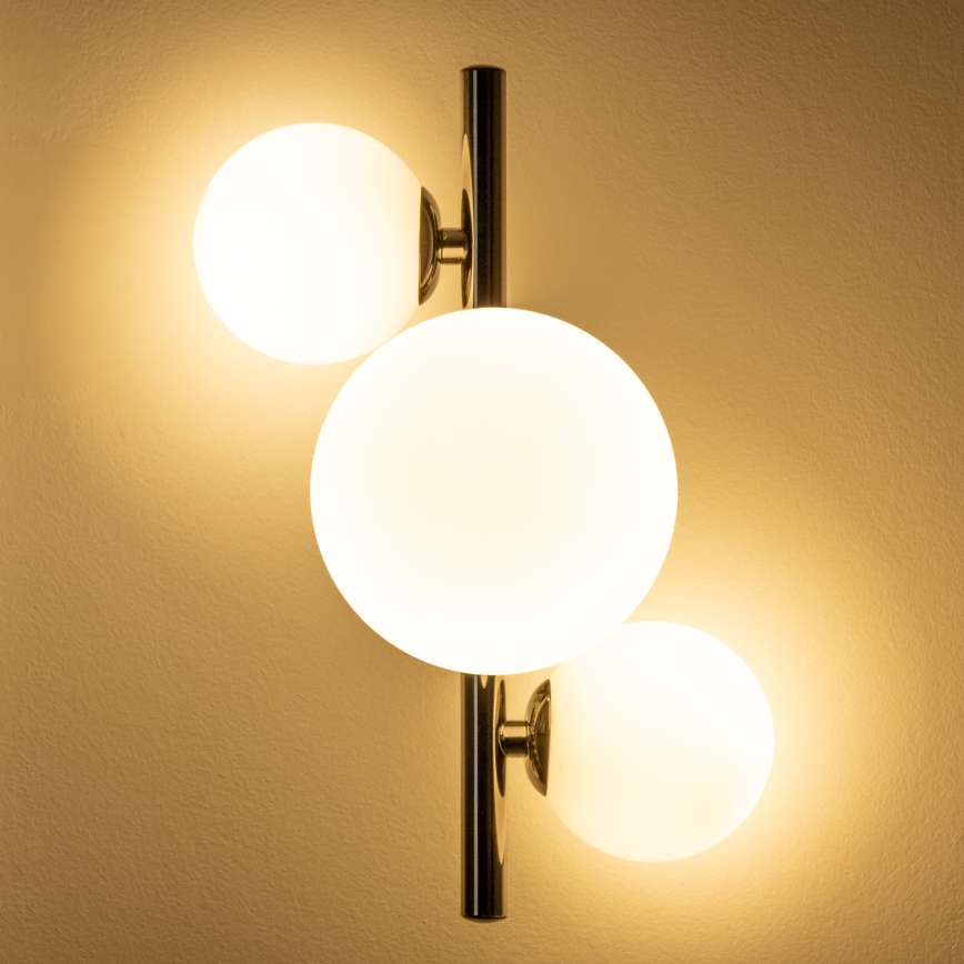 Brilagi - LED vägglampa MILLA 3xG9/3W/230V svart krom/vit