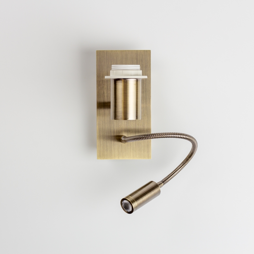 Brilagi - LED Flexibel vägglampa NUBILA 1xE27/25W/230V + LED/3W mässing/lila