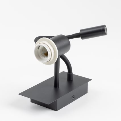 Brilagi - LED Flexibel vägglampa NUBILA 1xE27/25W/230V + LED/3W svart