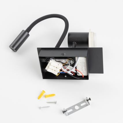 Brilagi - LED Flexibel vägglampa NUBILA 1xE27/25W/230V + LED/3W svart/mörkblå