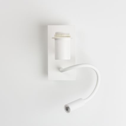 Brilagi - LED Flexibel vägglampa NUBILA 1xE27/25W/230V + LED/3W vit/ljusbrun