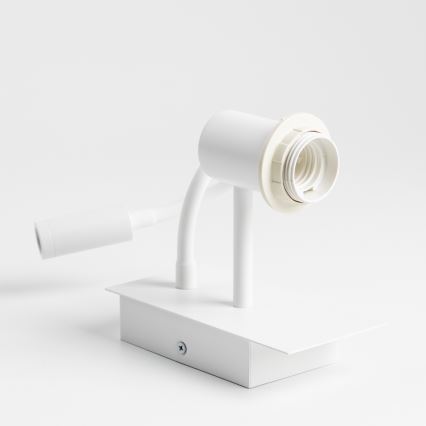 Brilagi - LED Flexibel vägglampa NUBILA 1xE27/25W/230V + LED/3W vit/svart