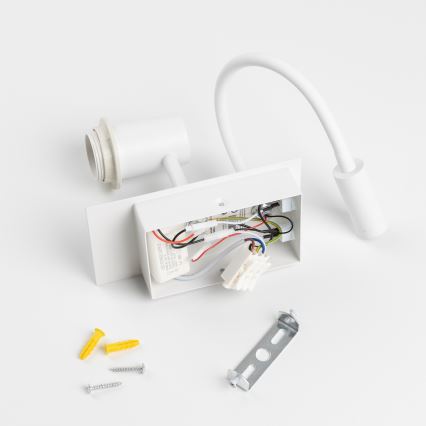 Brilagi - LED Flexibel vägglampa NUBILA 1xE27/25W/230V + LED/3W vit/svart