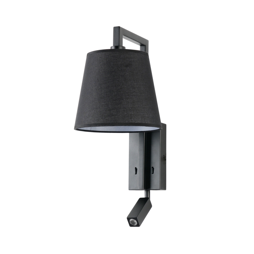 Brilagi - LED vägglampa RAYA 1xE14/40W/230V + LED/3W svart