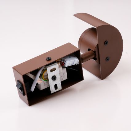 Brilagi - LED vägglampa VASTO LED/3W/230V brun