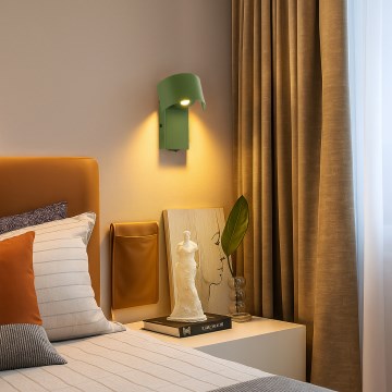 Brilagi - LED vägglampa VASTO LED/3W/230V grön