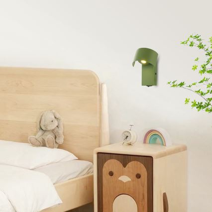 Brilagi - LED vägglampa VASTO LED/3W/230V grön