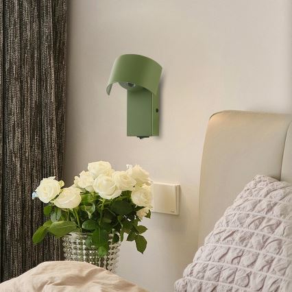 Brilagi - LED vägglampa VASTO LED/3W/230V grön