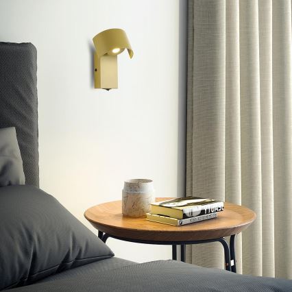 Brilagi - LED vägglampa VASTO LED/3W/230V gul