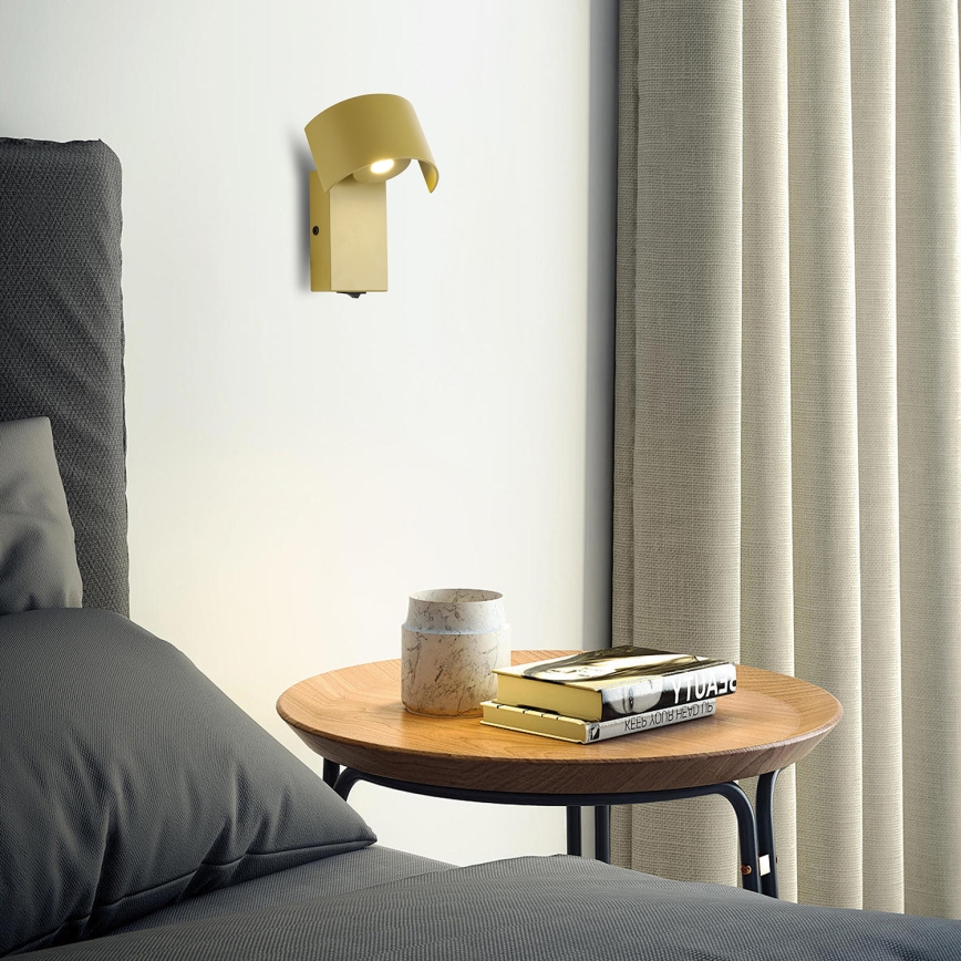 Brilagi - LED vägglampa VASTO LED/3W/230V gul