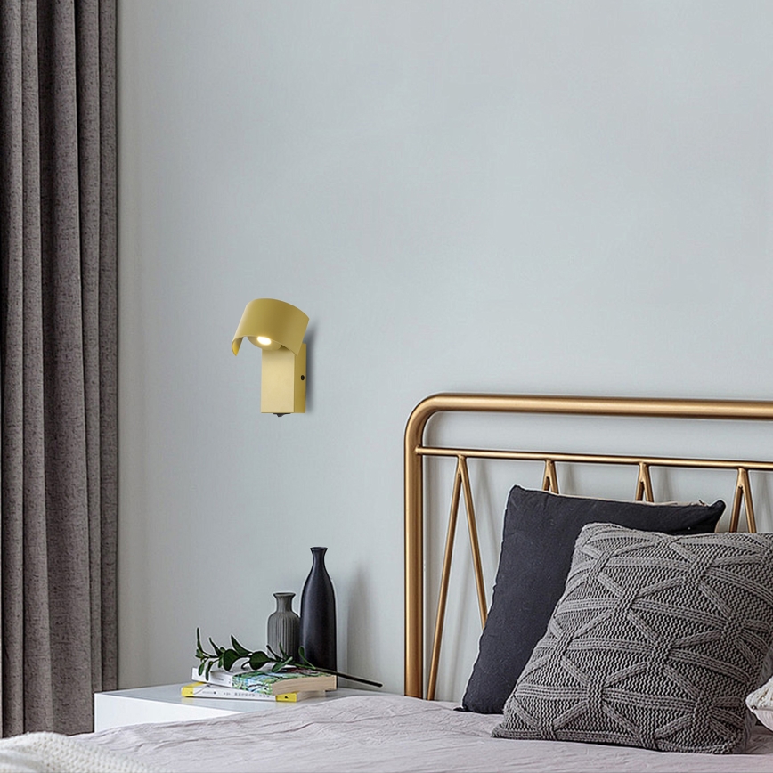 Brilagi - LED vägglampa VASTO LED/3W/230V gul