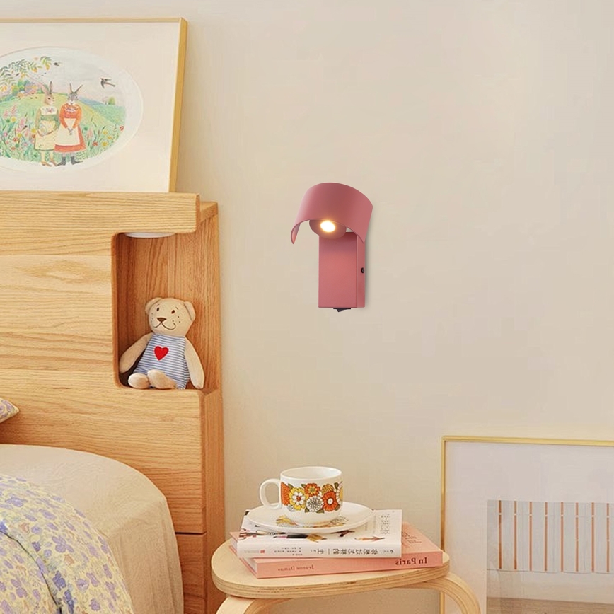 Brilagi - LED vägglampa VASTO LED/3W/230V röd vinröd