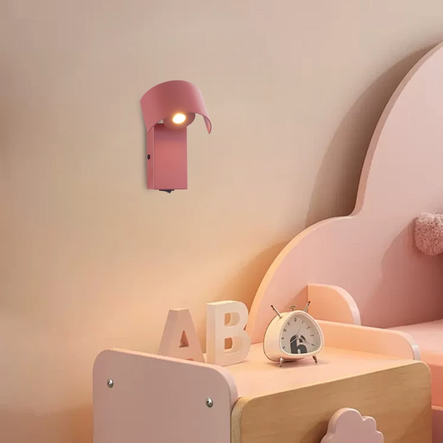 Brilagi - LED vägglampa VASTO LED/3W/230V röd vinröd