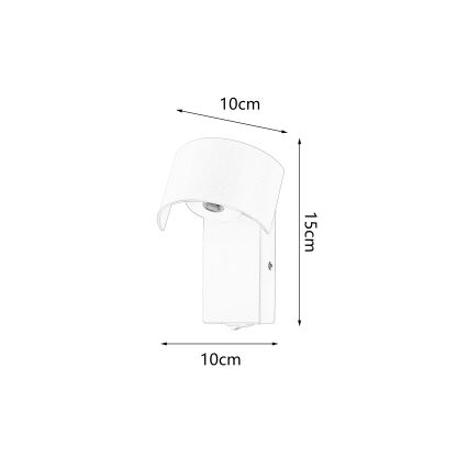 Brilagi - LED vägglampa VASTO LED/3W/230V svart