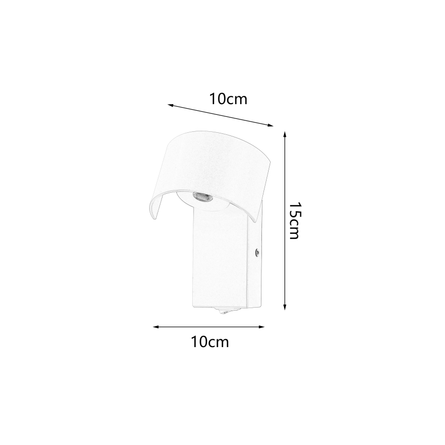 Brilagi - LED vägglampa VASTO LED/3W/230V svart