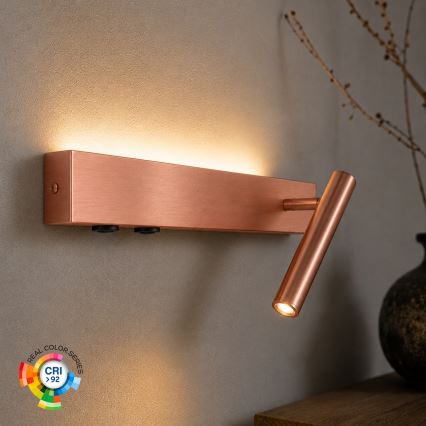 BRILAGI - LED-väggspott ARLIX LED/3W/230V + LED/7W brons CRI 90