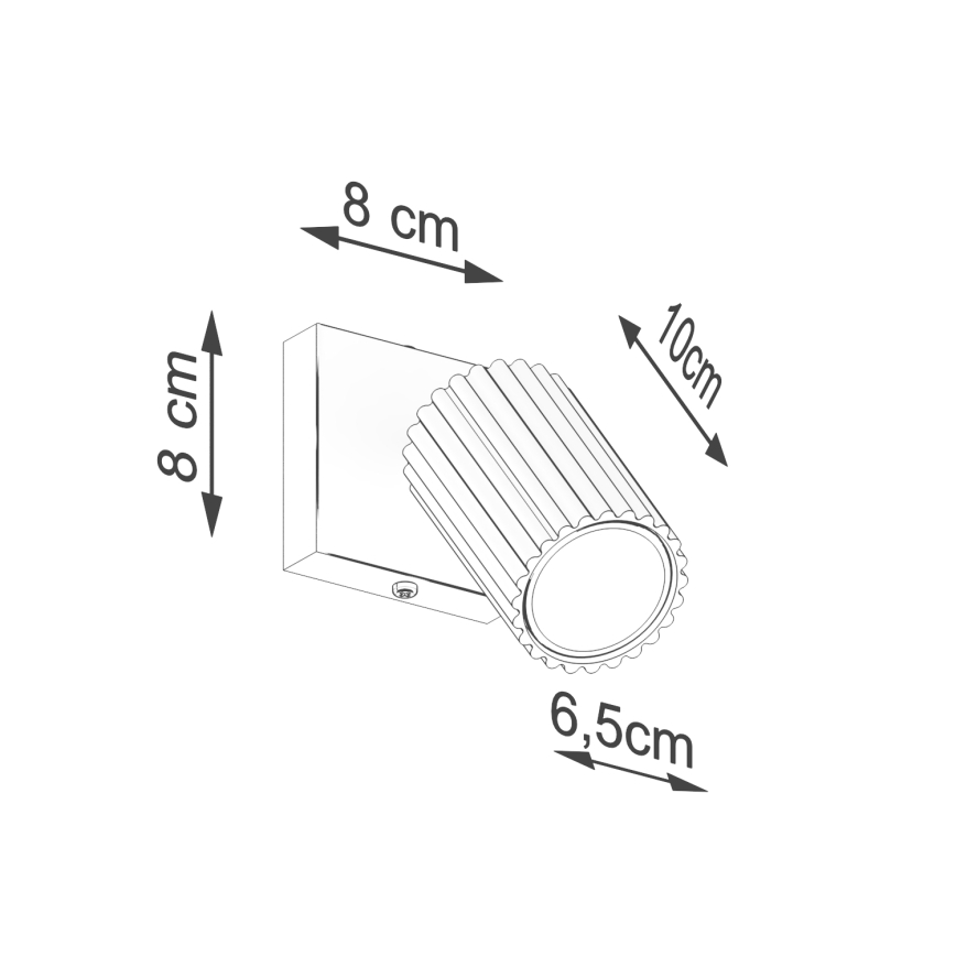 Brilagi - LED väggspot CRESTO 1xGU10/10W/230V röd