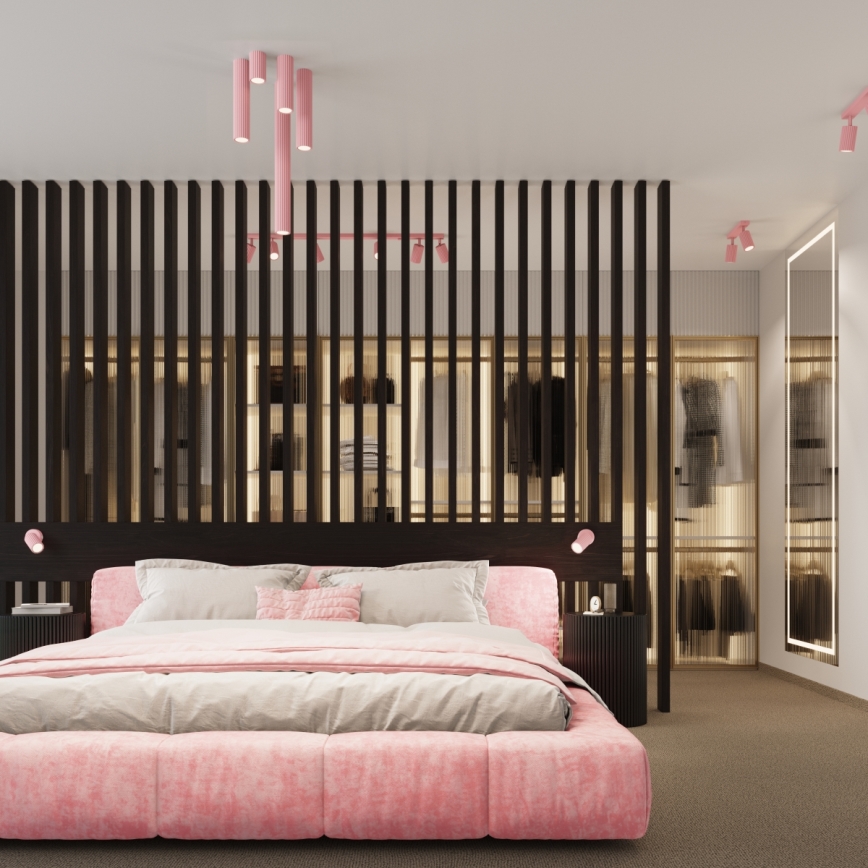 Brilagi - LED väggspot CRESTO 1xGU10/10W/230V rosa