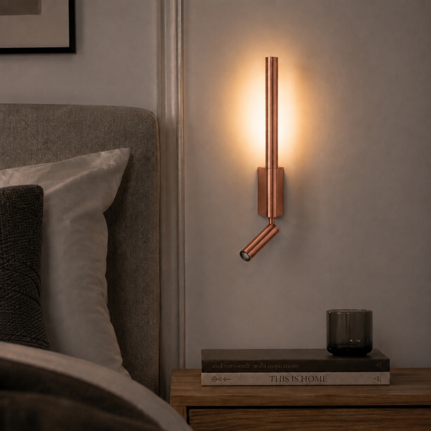 BRILAGI - VIXON LED väggspotlight LED/3W/230V + LED/5W, brons, CRI 90