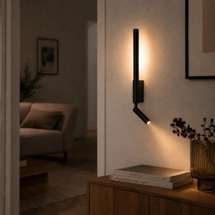 BRILAGI - LED väggspot VIXON LED/3W/230V + LED/5W svart CRI 90