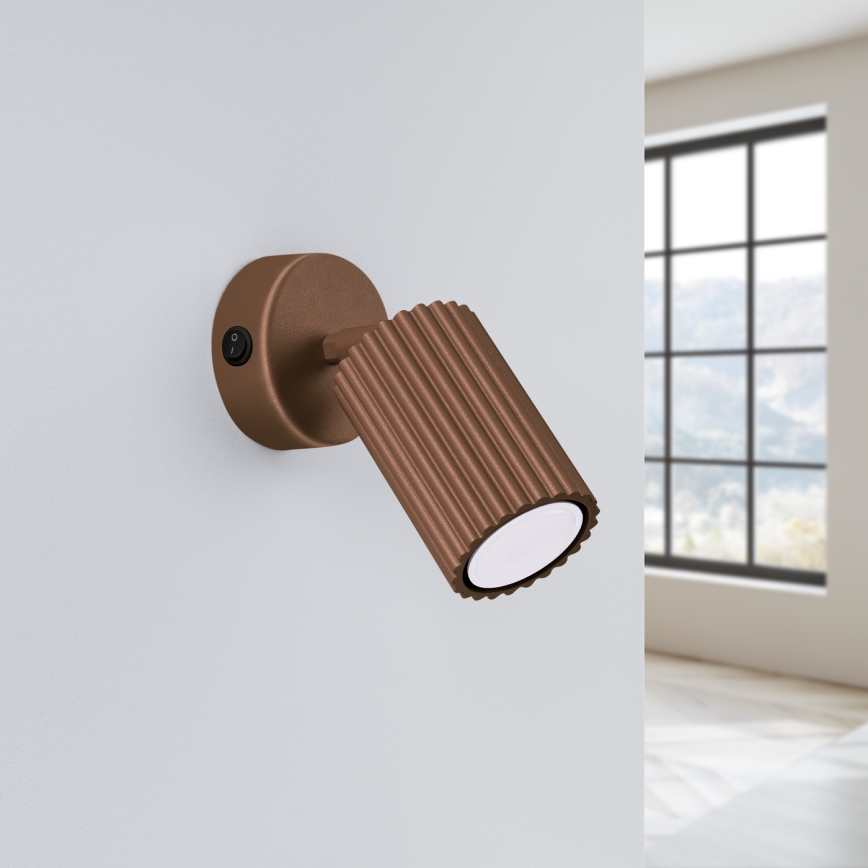 Brilagi - LED väggspotlampa CRESTO 1xGU10/10W/230V brun