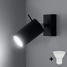 Brilagi -  LED väggspotlight ASMUS 1xGU10/7W/230V svart