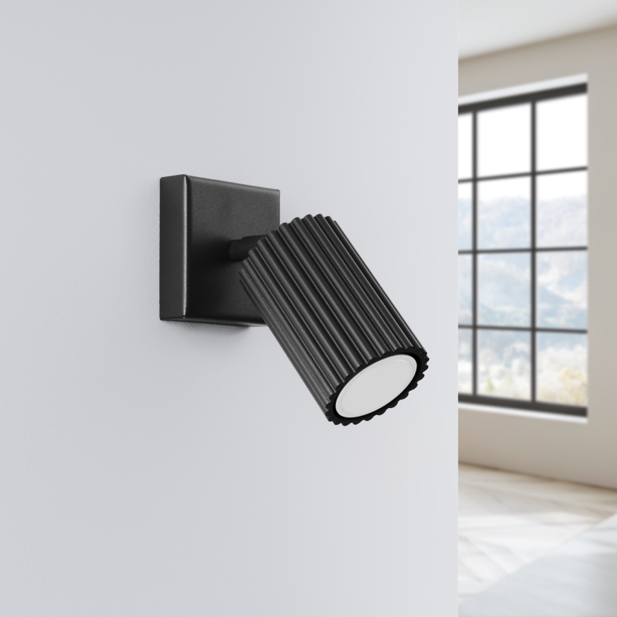 Brilagi - LED väggspotlight CRESTO 1xGU10/10W/230V svart