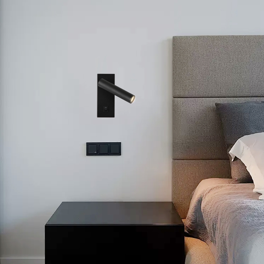 Brilagi - LED väggspotlight MAYA LED/3W/230V 4000K svart