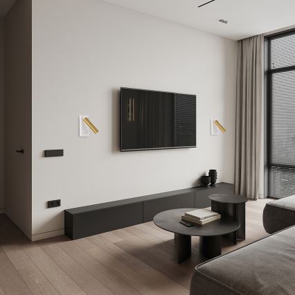 Brilagi - LED väggspotlight MAYA LED/3W/230V 4000K vit/guld