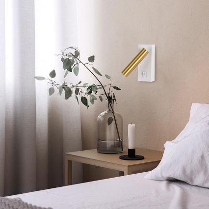 Brilagi - LED väggspotlight MAYA LED/3W/230V 4000K vit/guld