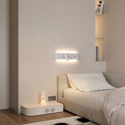 Brilagi - LED väggspott med USB-port NOCTIS LED/3W/230V + LED/9W vit