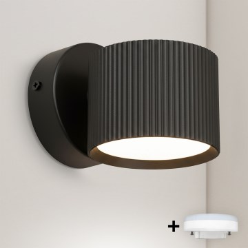Brilagi - LED Väggspotlight STRIPY 1xGX53/15W/230V svart